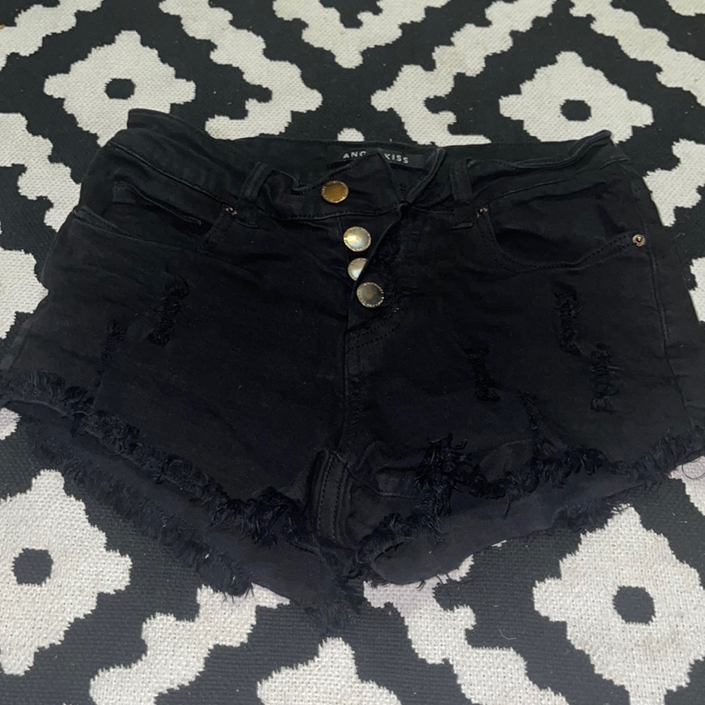 Black Jean shorts